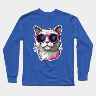 Cat In Sunglasses Long Sleeve T-Shirt